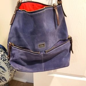 Dooney & Burke blue suede purse